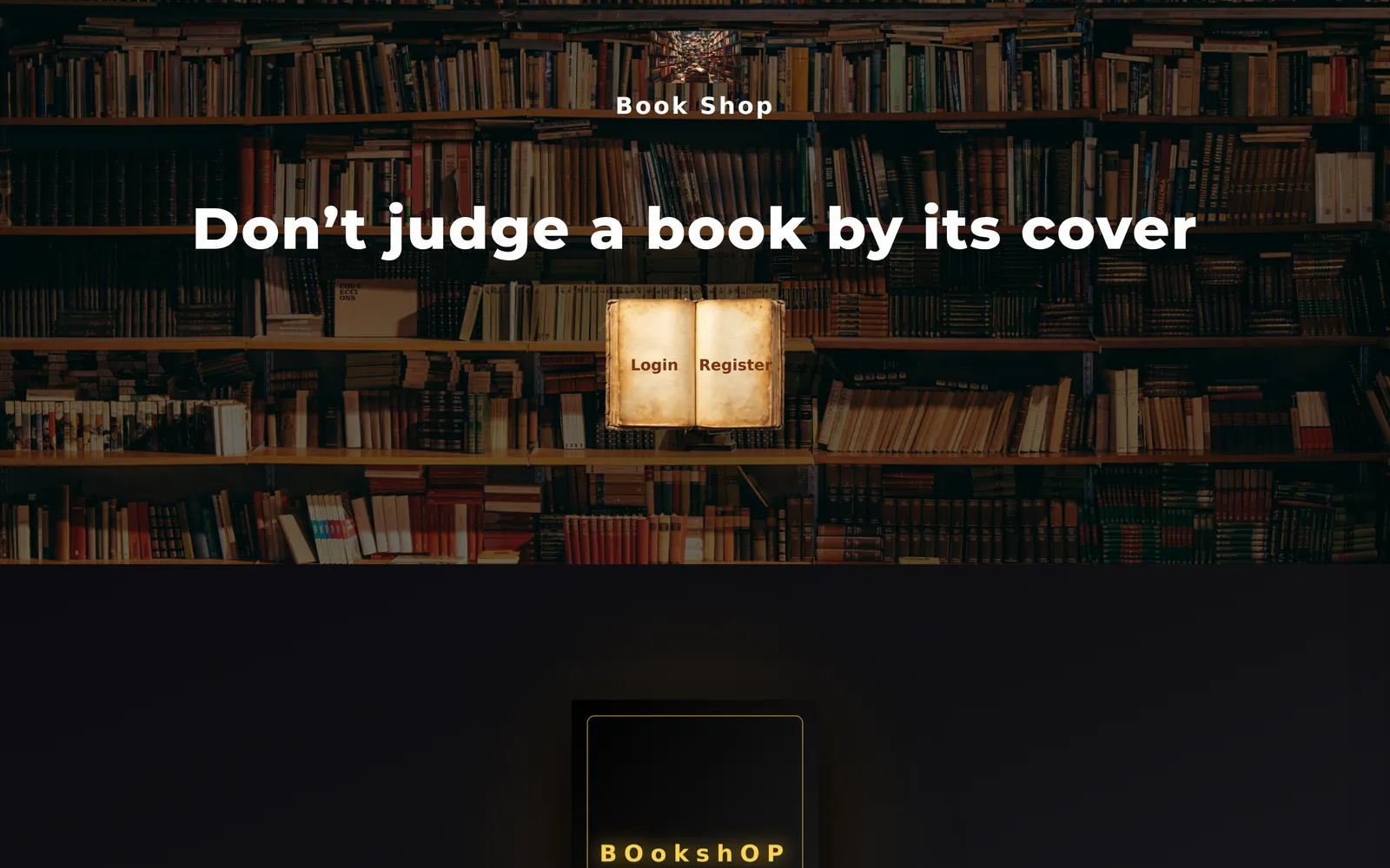 BookShop - desktop view